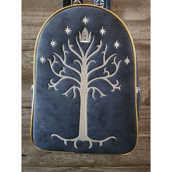 Loungefly Lord Of The Rings White Tree of Gondo Mini Backpack Embroidered Rare - Picture 3 of 13